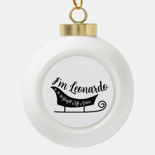 私の名前をスリー。 セラミックボールオーナメント (正面)