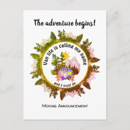 私の名前を呼び出すカスタムVAN LIFE動くアナウンス 案内ポストカード