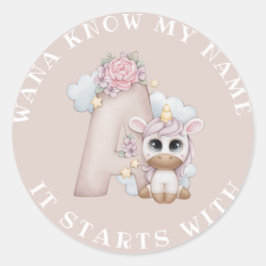 私の名前を知りたい、それはラウンドで始クラシックまる ラウンドシール