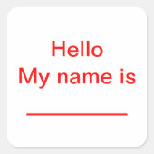 私の名前 スクエアシール (正面)