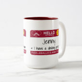 私の名前 |問題が発生した | Pickleball ツートーンマグカップ (正面右)