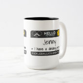 私の名前 |問題が発生した | Pickleball ツートーンマグカップ (正面右)