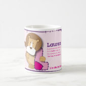 私の名前: Lauren コーヒーマグカップ (中央)