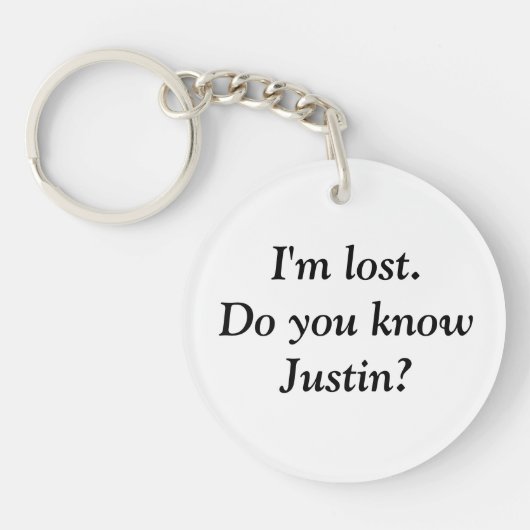 私の名失った前パーソナライズされたカスタム キーホルダー (正面)