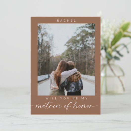 私の名誉のマトロンになってくれるかBoho 招待状 (スタンド正面)