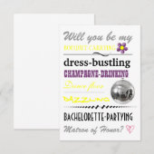 「私の名誉のメイにしてくれる？」 招待状 (正面/裏面)