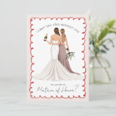 私の名誉のメイドになってくれる？ドレスを着た女の子たち 招待状 (スタンド正面)