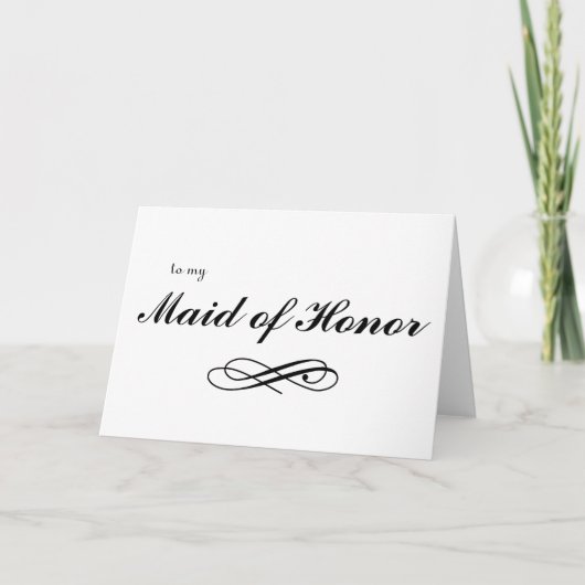 私の名誉のメイドへ サンキューカード (正面)