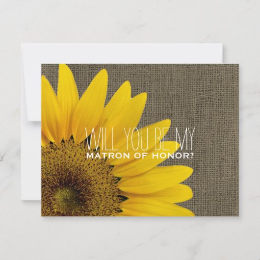 私の名誉のメインテーマ（または後援者）になってくれますか？　田舎のウェディングで 招待状 (正面)