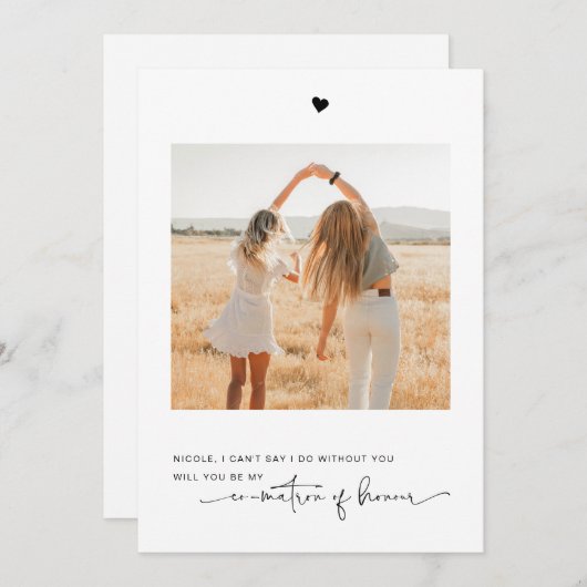 私の名誉の写真提案の共同提案か 招待状 (正面/裏面)