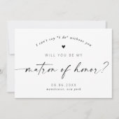 私の名誉の台本のマトロンになれエレガントるか 招待状 (正面)