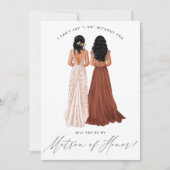 私の名誉の女主人になってくれる？　ドレスの女の子たちへの招待状 招待状 (正面)