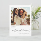 私の名誉の提案のマトロンになる写真 招待状 (スタンド正面)