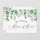 私の名誉の提案カードのマトロンか 案内ポストカード (正面/裏面)