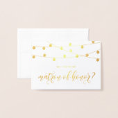 私の名誉の文字列のライトの母になるかどうか 箔カード (封筒付き正面)