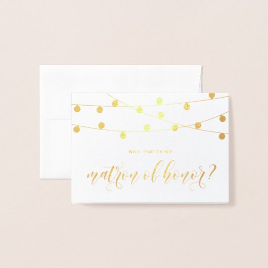 私の名誉の文字列のライトの母になるかどうか 箔カード (封筒付き正面)