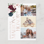 私の名誉の母？ブルゴーニュ海軍花模様写真 インビテーションポストカード (正面)