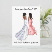 私の名誉の証人になってカード - アフリカ系アメリカ人 招待状 (スタンド正面)