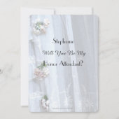 私の名誉アテンダントになってくれますか ヴィンテージ ラッセル 招待状 (正面)