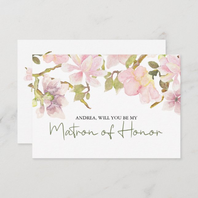 私の名誉ピンクのマトロン赤面Magnolia (正面/裏面)