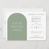 私の名誉フォト提案カードのマトロンになるかどうか 招待状 (正面)