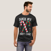 私の吸キャンディケーンの醜いクリスマスセーター Tシャツ (正面フル)