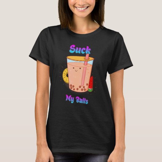 私の吸ボールは紅茶の皮肉を泡立てる Tシャツ (正面)