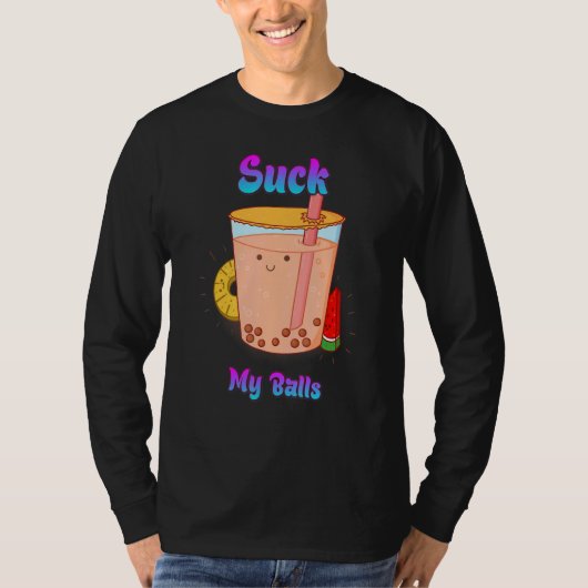 私の吸ボールは紅茶の皮肉を泡立てる Tシャツ (正面)