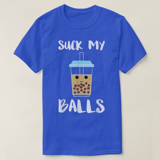 私の吸ボールboba茶バブルティー tシャツ (デザイン正面)