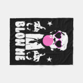 私の吹プンおもしろいプピンクバブルガムドナルドトランプ2 フリースブランケット (正面(横))