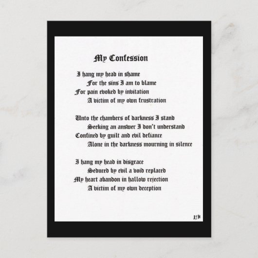 私の告白 ポストカード (正面)