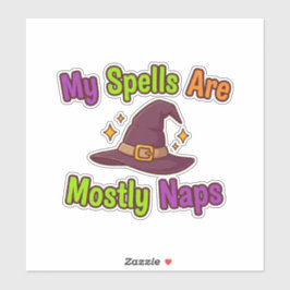 私の呪文は主に昼寝であるお洒落- Witch Hat シール