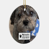 私の品種はペットの写真を救出された セラミックオーナメント (右)