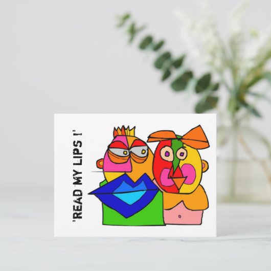 「私の唇を読んで下さい! 「 ポストカード (スタンド正面)