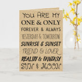 私の唯一無二の愛 | ロマンチックなカード カード (黄色い花)