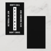 私の問題じゃない 引退 楽しい引退 垂直 名刺 (正面/裏面)