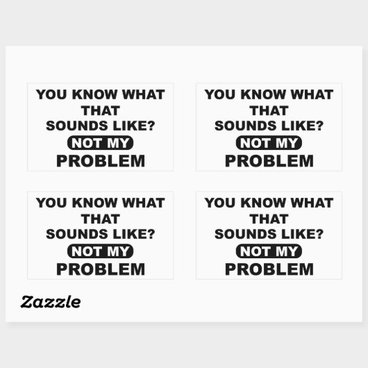 私の問題ではないように聞こえるものは知っている 長方形シール (シート)