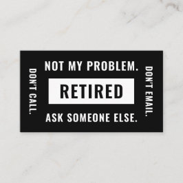 私の問題ではない退職した除おもしろい職の笑い 名刺
