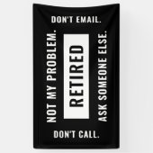 私の問題ではない退職した除おもしろい職の笑い 横断幕 (縦)