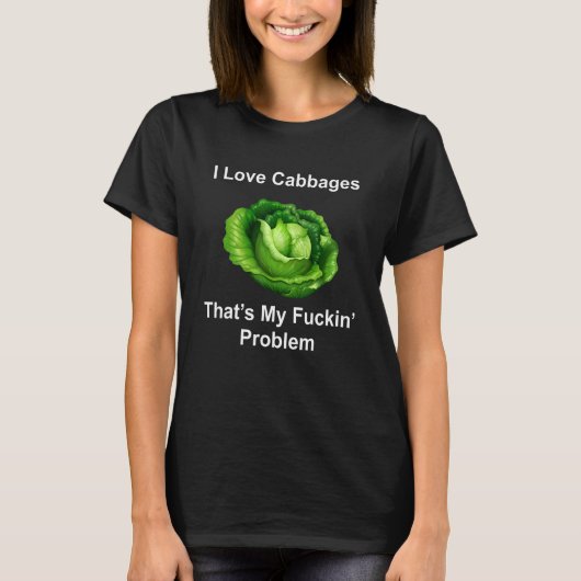 私の問題のアパレルであるキャベツが大好き Tシャツ (正面)