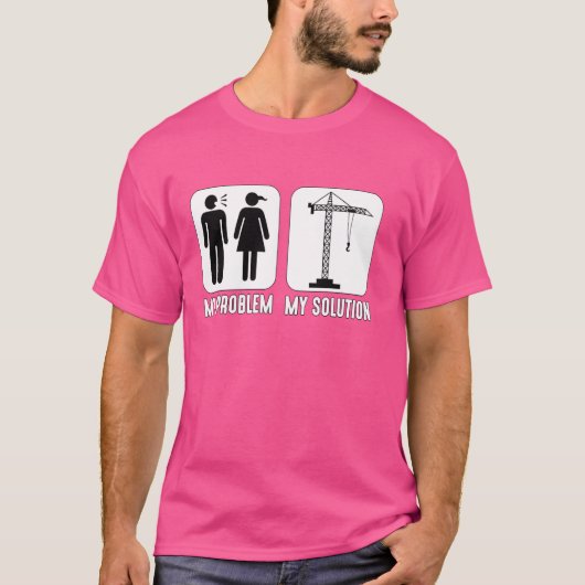 私の問題ピクトグラムママパパ建築Cran Tシャツ (正面)