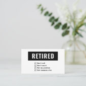 私の問題退職したの引退ではないガおもしろいグ 名刺 (スタンド正面)