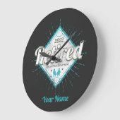 私の問題退職したはもうヴィンテージ年金受給者ではない ラージ壁時計 (傾斜)