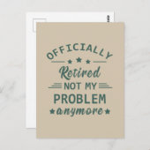 私の問題退職したはもう正式には解決しない ポストカード (正面/裏面)