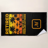 私の問題退職したはもう熱帯の夕日ではない ビーチタオル (正面)