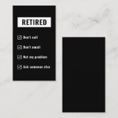 私の問題退職したはユーモアの引退を口にしていおもしろいない 名刺 (正面/裏面)