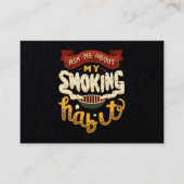 私の喫煙習慣のバーベキュー肉ビーフについて私に尋ねて下さい 名刺 (正面)