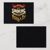 私の喫煙習慣のバーベキュー肉ビーフについて私に尋ねて下さい 名刺 (正面/裏面)