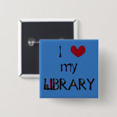私の図書館を愛して下さい-色を変えて下さい 缶バッジ (正面&裏面)