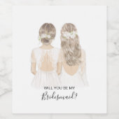 私の図解入りの、写真付きの花嫁付きワインのレーベルを頼む ワインラベル (シングルラベル)